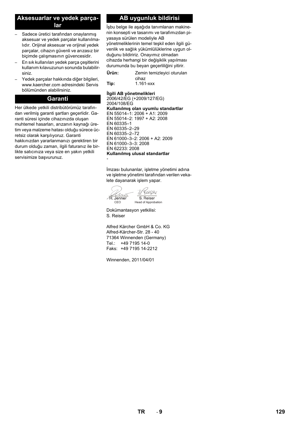 Karcher B 90 R Adv DOSE Bp Pack User Manual | Page 129 / 272