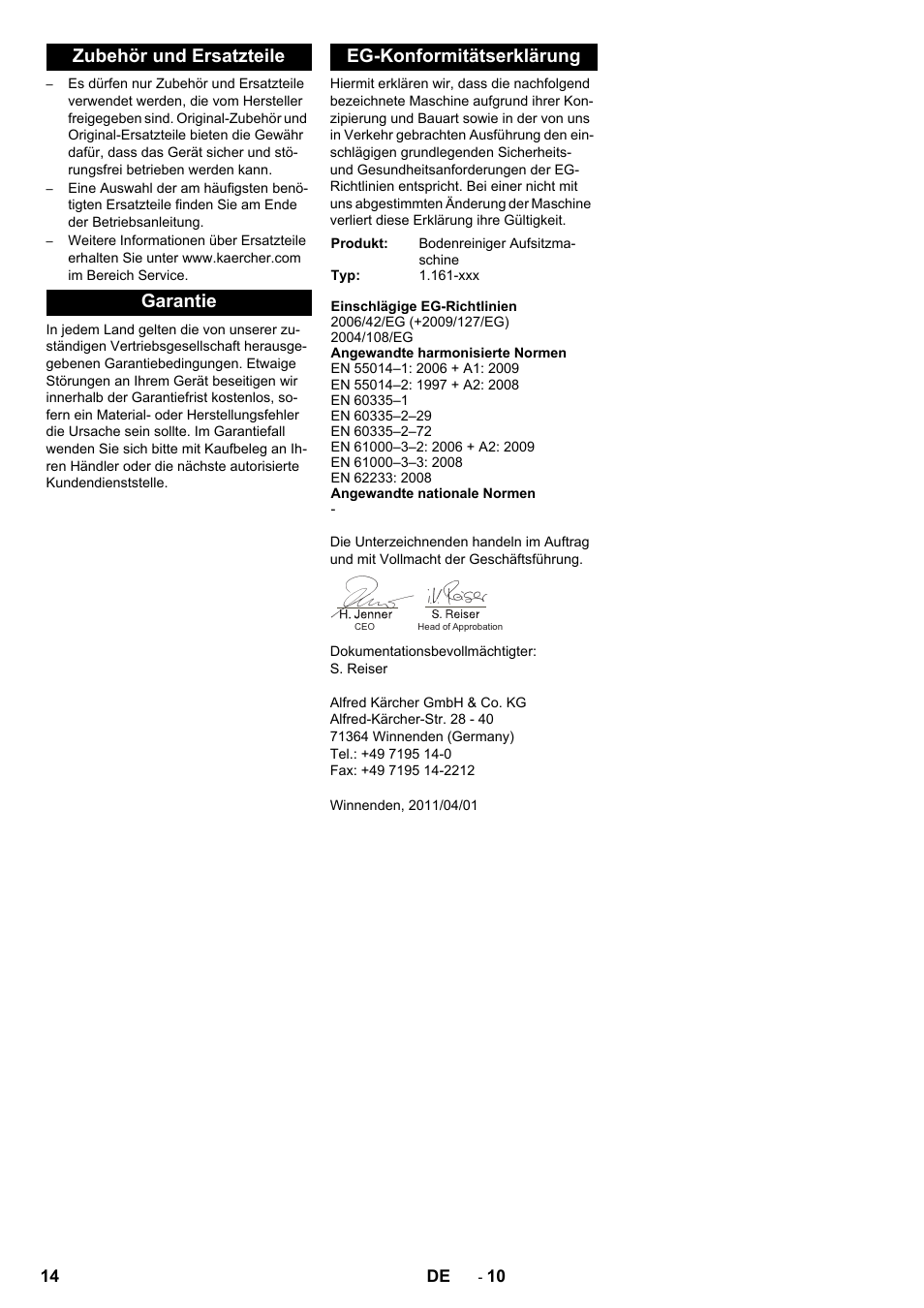 Karcher B 90 R Adv DOSE Bp Pack User Manual | Page 14 / 272