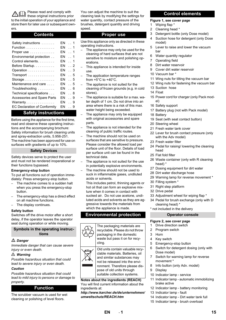 Karcher B 90 R Adv DOSE Bp Pack User Manual | Page 15 / 272