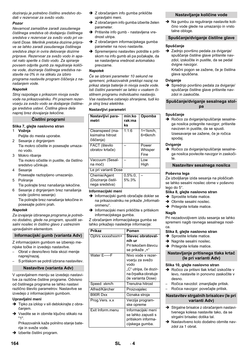 Karcher B 90 R Adv DOSE Bp Pack User Manual | Page 164 / 272