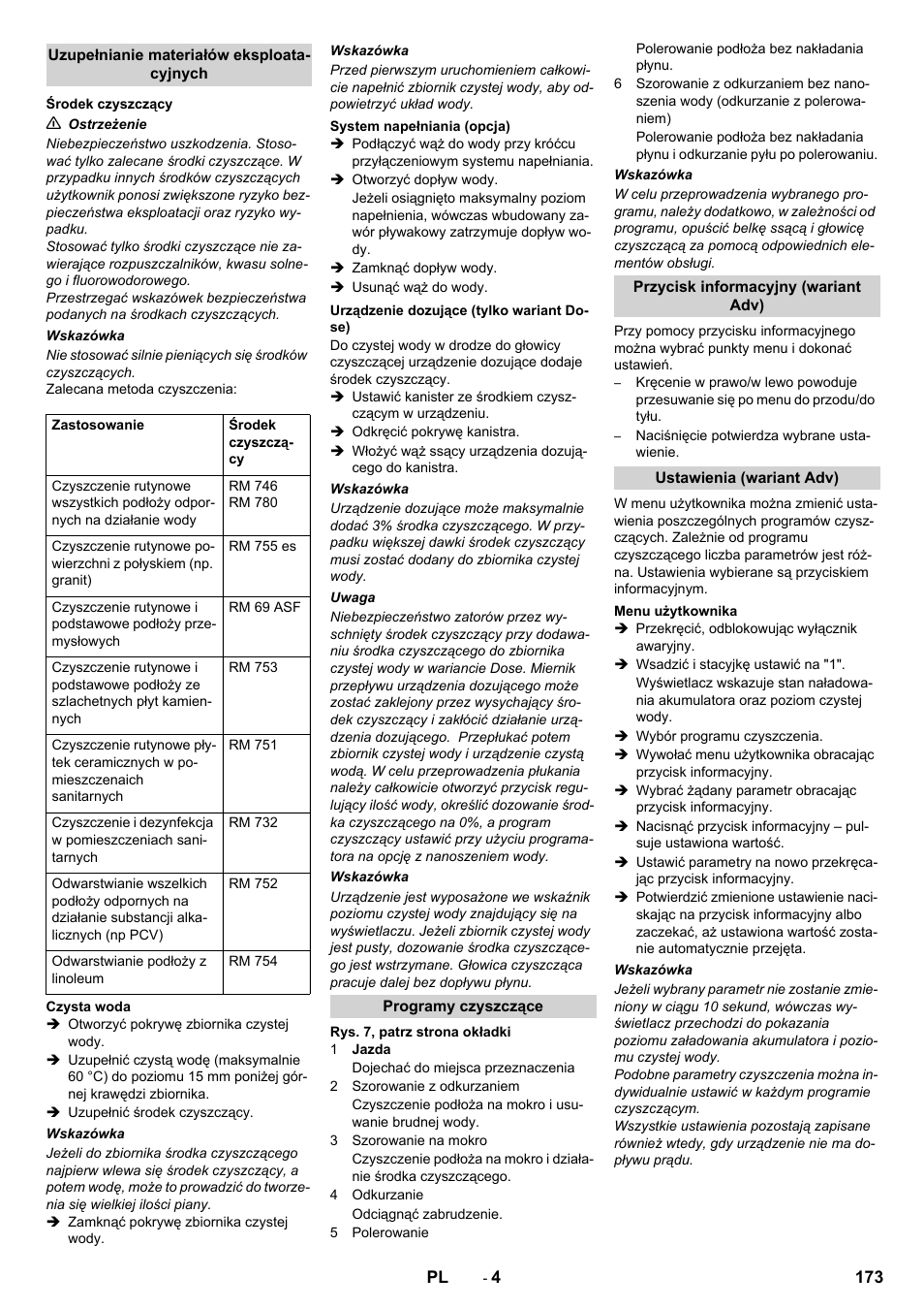 Karcher B 90 R Adv DOSE Bp Pack User Manual | Page 173 / 272