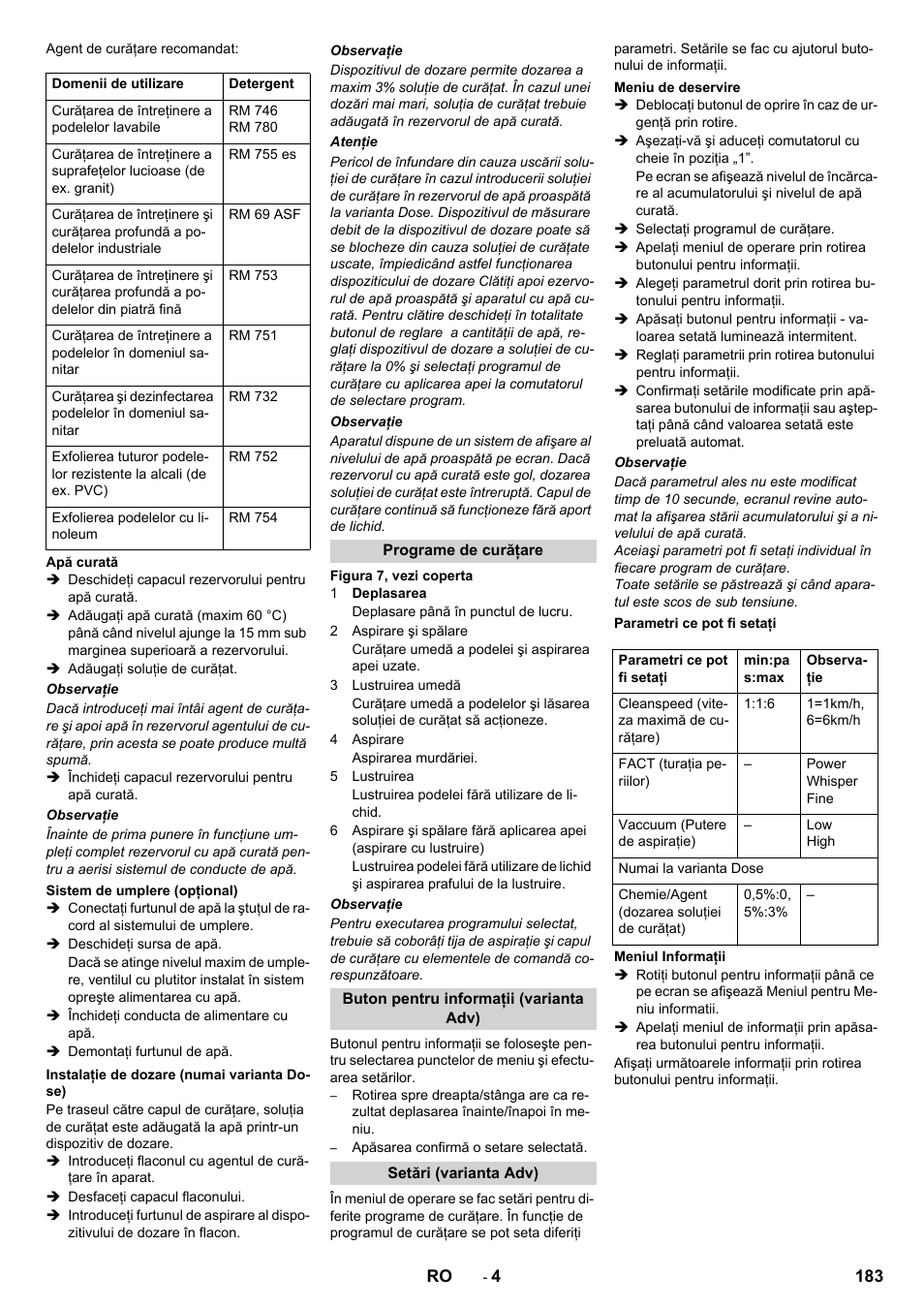 Karcher B 90 R Adv DOSE Bp Pack User Manual | Page 183 / 272