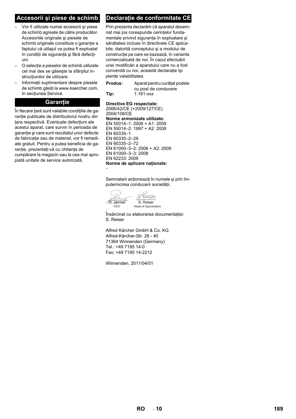 Karcher B 90 R Adv DOSE Bp Pack User Manual | Page 189 / 272