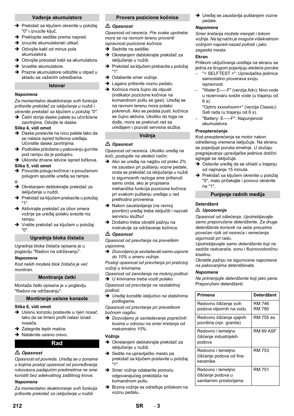 Karcher B 90 R Adv DOSE Bp Pack User Manual | Page 212 / 272