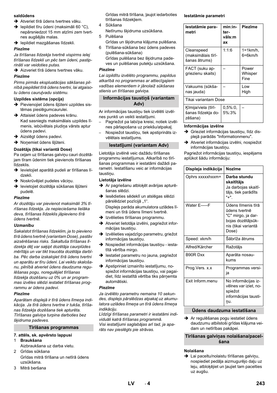 Karcher B 90 R Adv DOSE Bp Pack User Manual | Page 243 / 272
