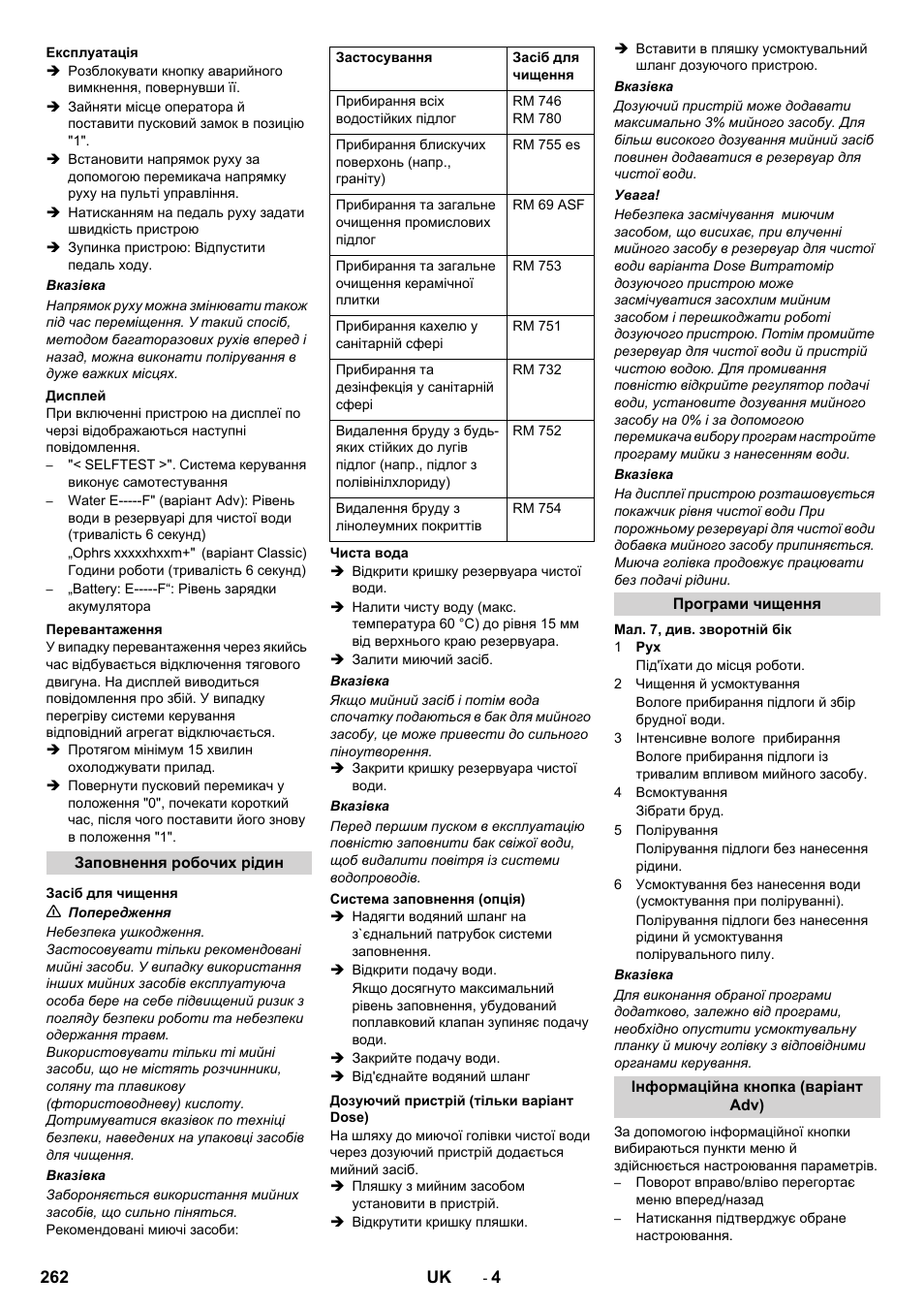 Karcher B 90 R Adv DOSE Bp Pack User Manual | Page 262 / 272