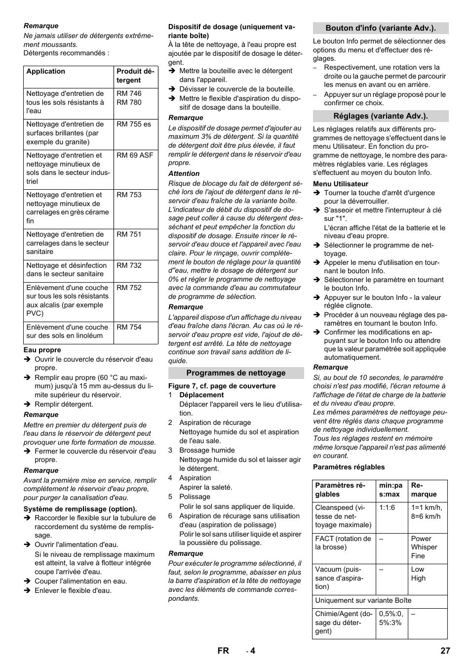 Karcher B 90 R Adv DOSE Bp Pack User Manual | Page 27 / 272