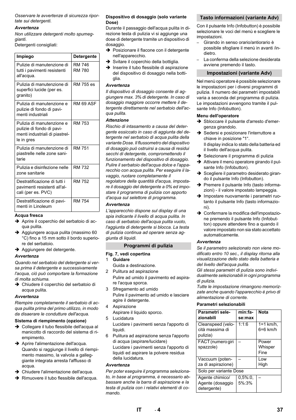 Karcher B 90 R Adv DOSE Bp Pack User Manual | Page 37 / 272
