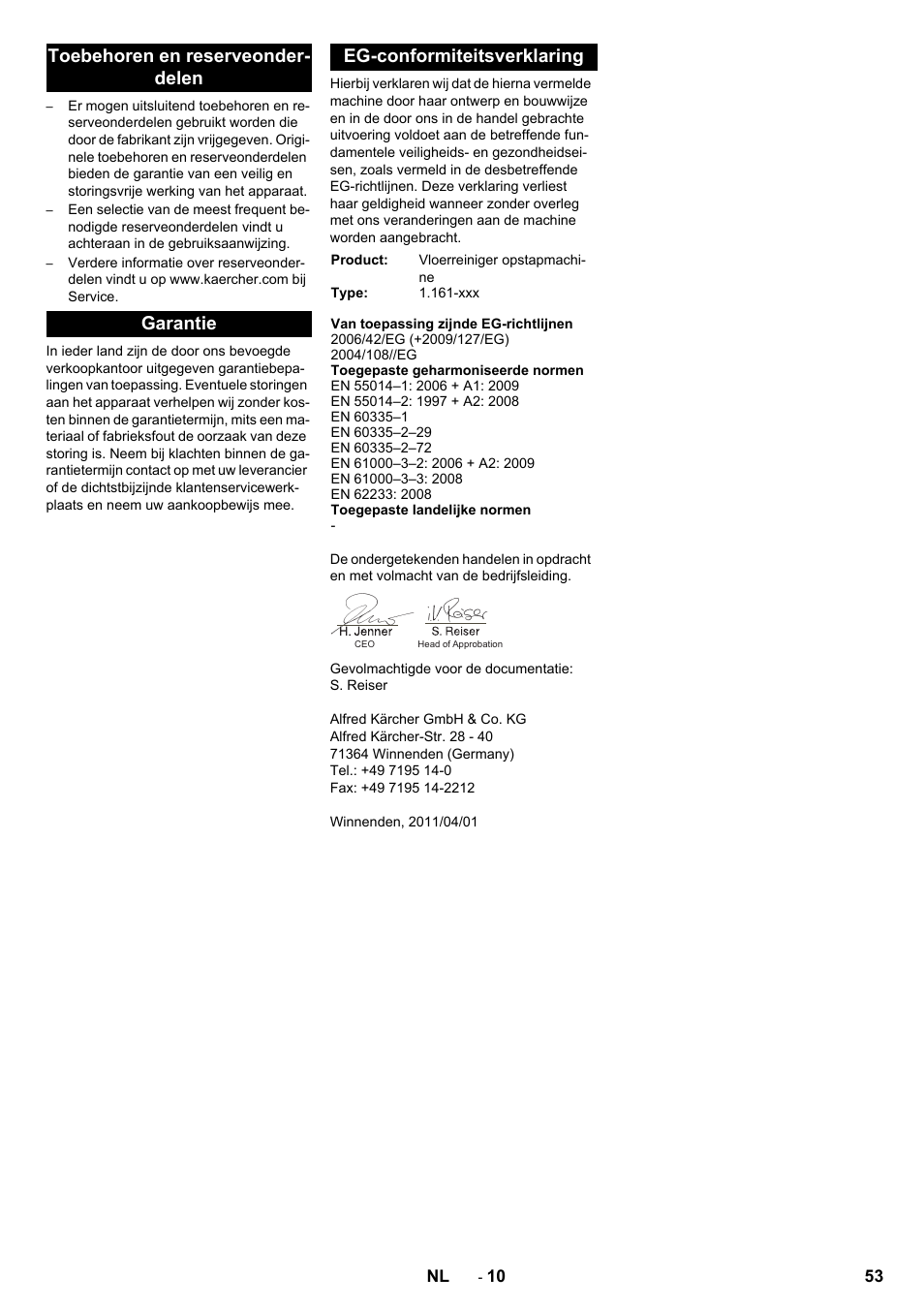 Karcher B 90 R Adv DOSE Bp Pack User Manual | Page 53 / 272