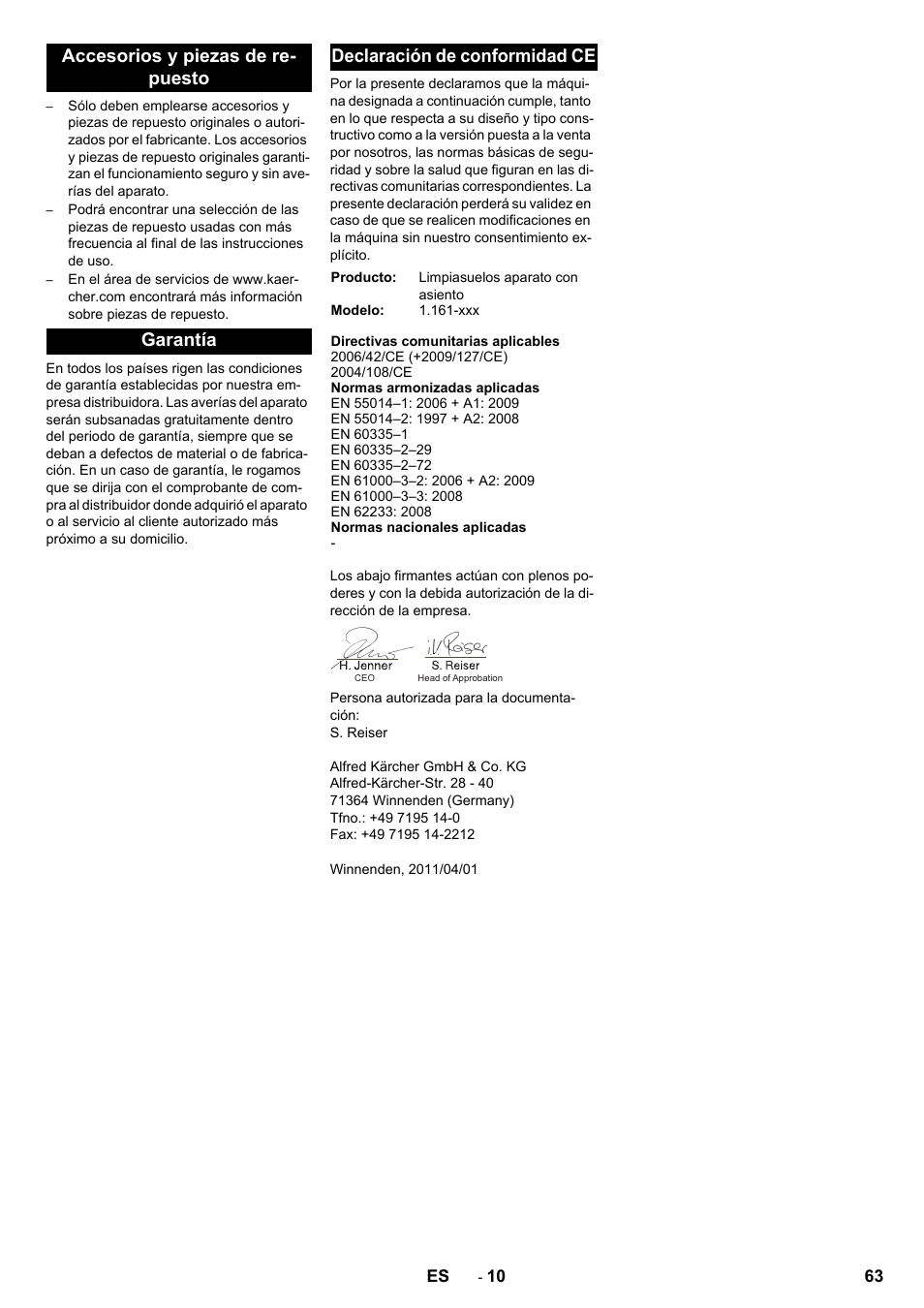 Karcher B 90 R Adv DOSE Bp Pack User Manual | Page 63 / 272