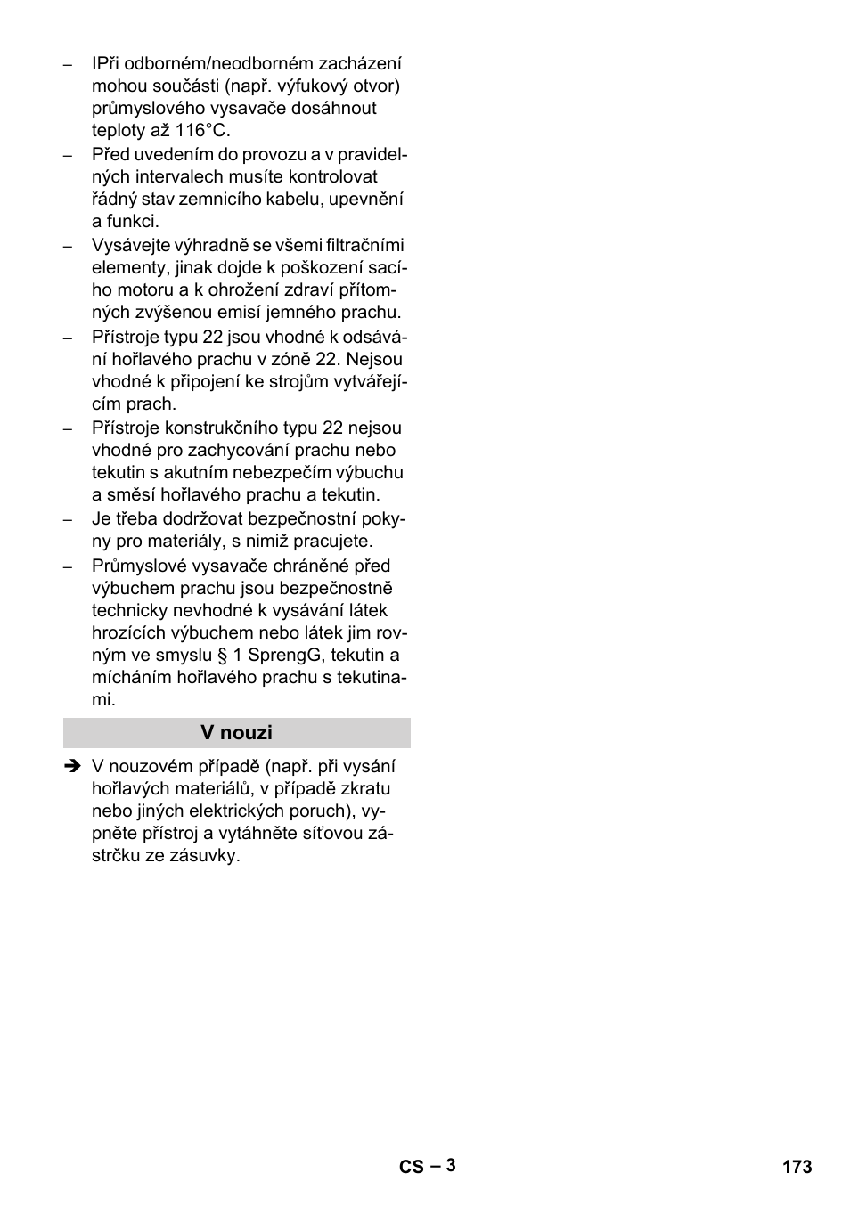 V nouzi | Karcher IV 100-55 H B1 User Manual | Page 173 / 308