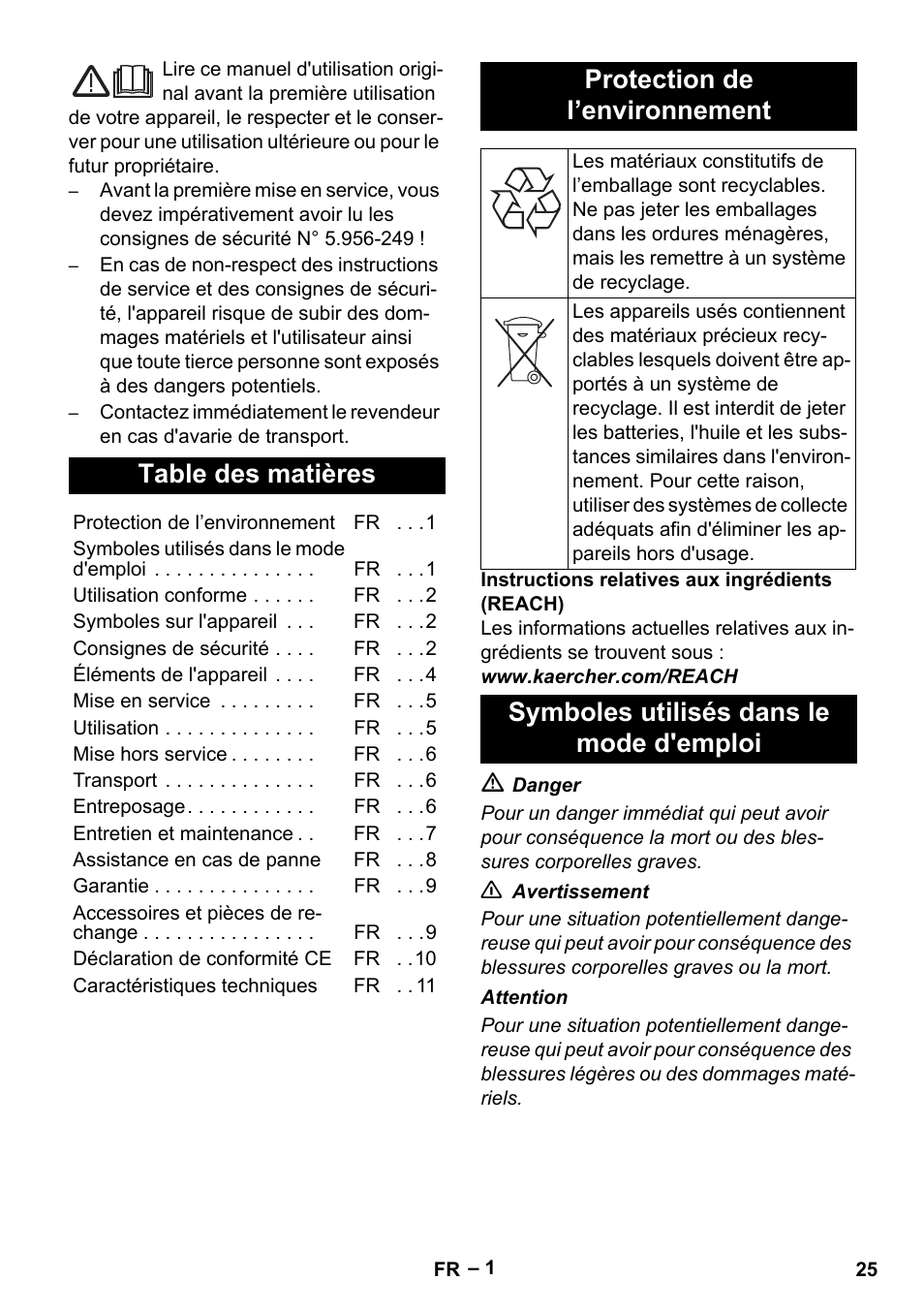 Karcher IV 100-55 H B1 User Manual | Page 25 / 308