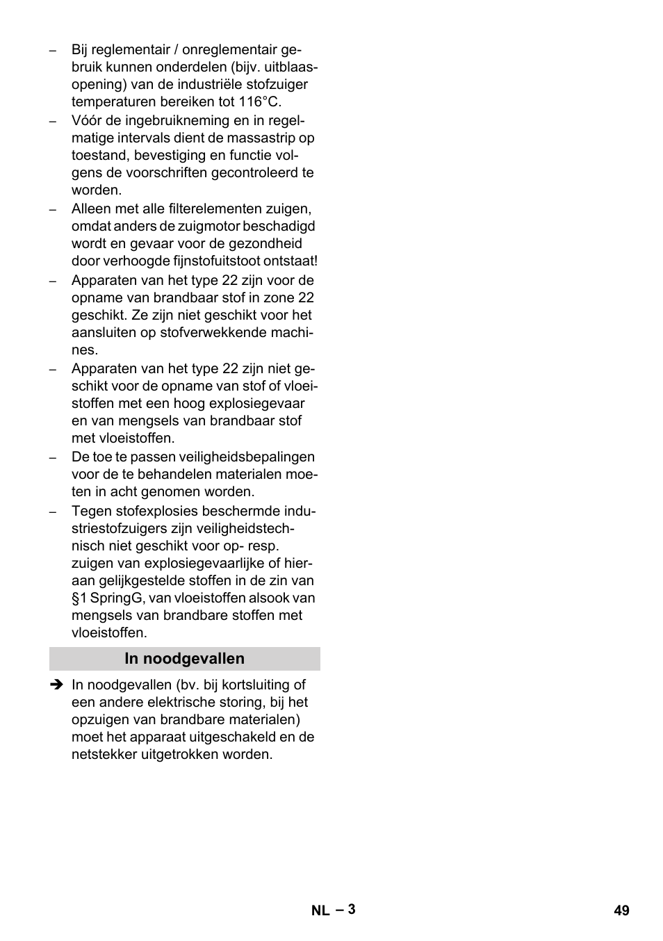 In noodgevallen | Karcher IV 100-55 H B1 User Manual | Page 49 / 308