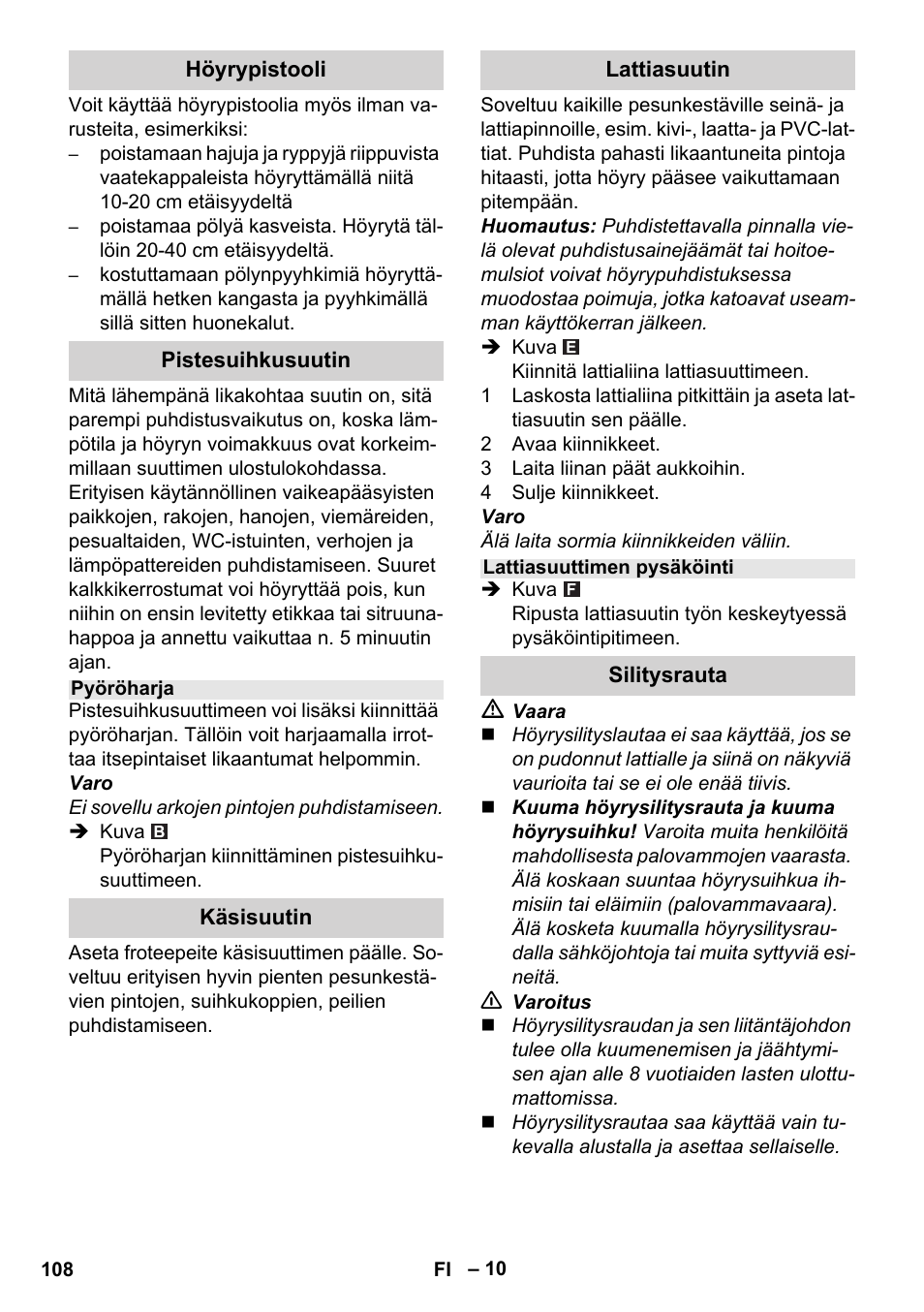 Karcher Stirerie SI 2-600 CB User Manual | Page 108 / 286