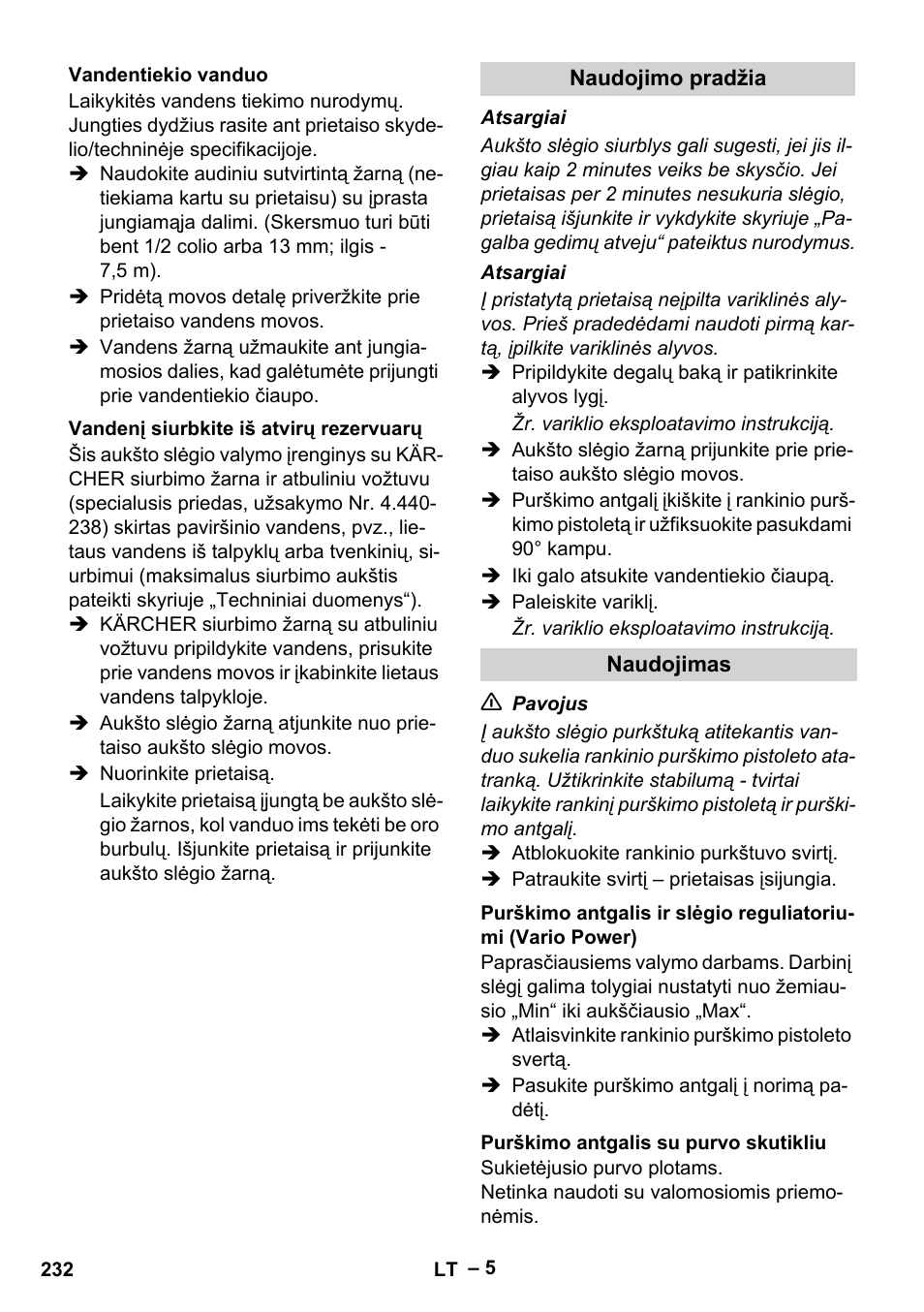 Karcher G 7-10 M User Manual | Page 232 / 248