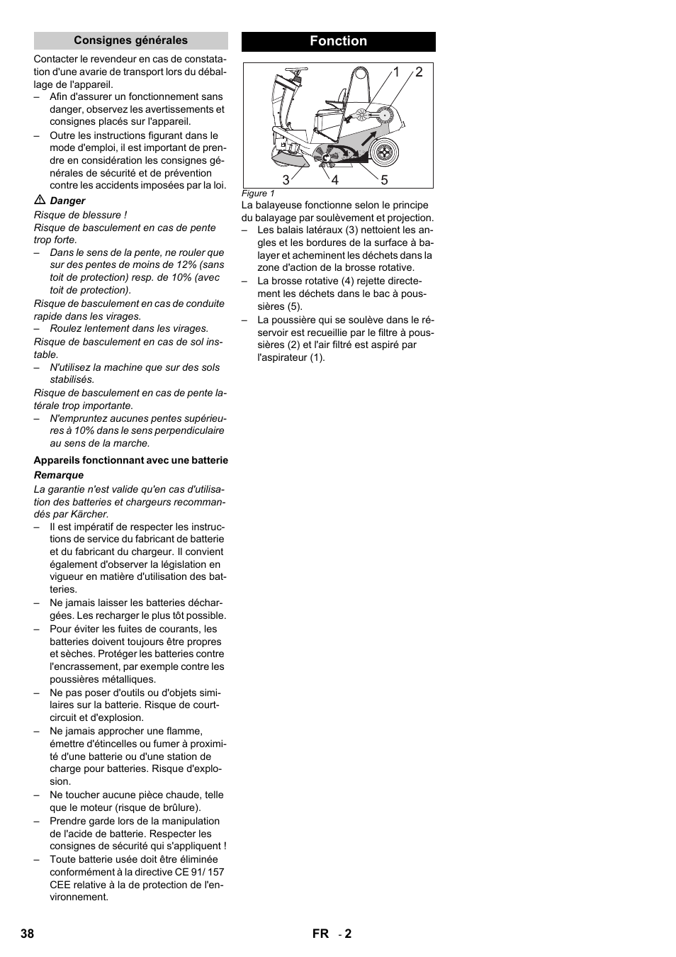 Fonction | Karcher KM 120-150 R Bp 2SB User Manual | Page 38 / 264