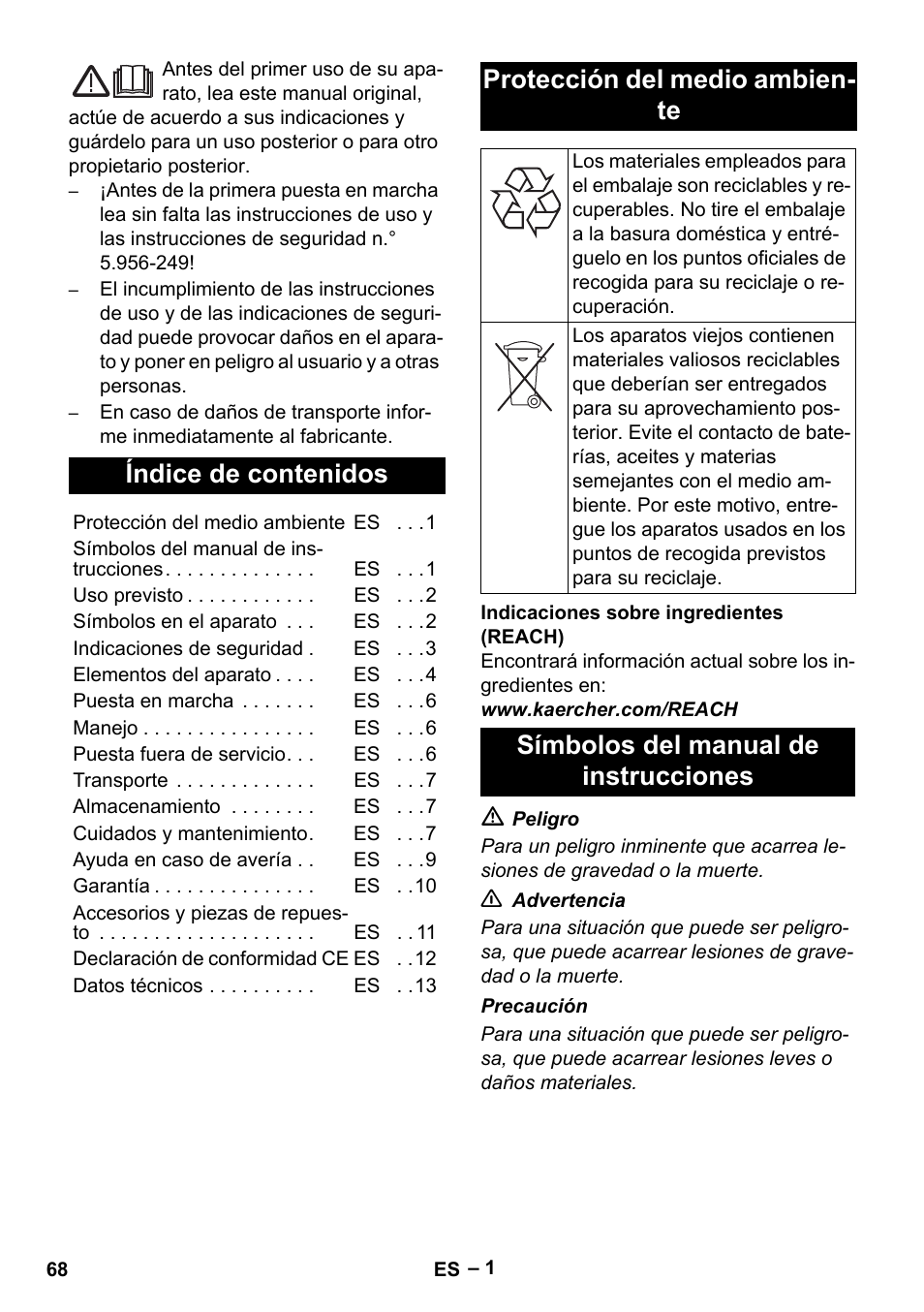 Karcher IV 100 - 40 M B1 User Manual | Page 68 / 352