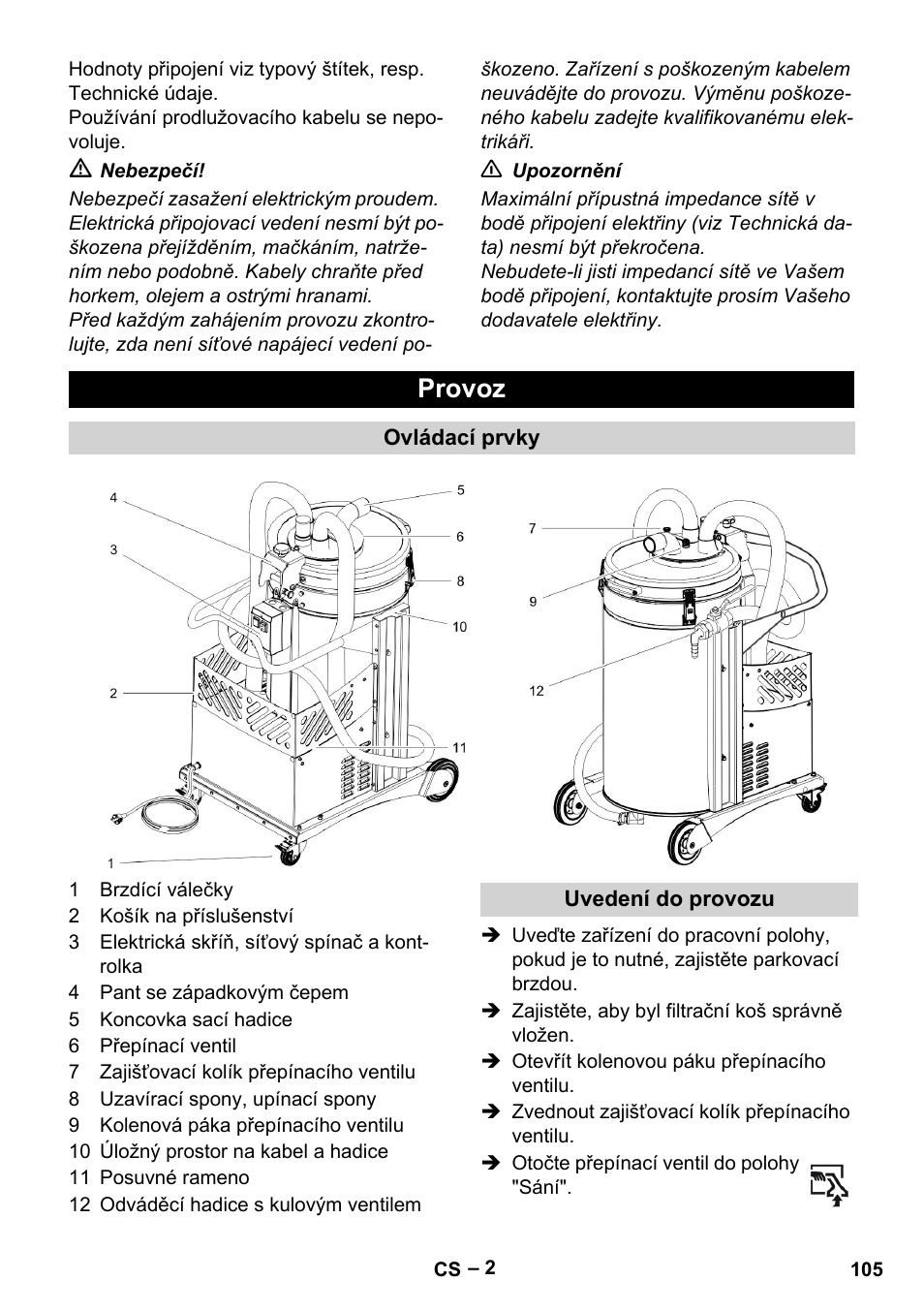 Provoz | Karcher IVL 50-24-2 User Manual | Page 105 / 192