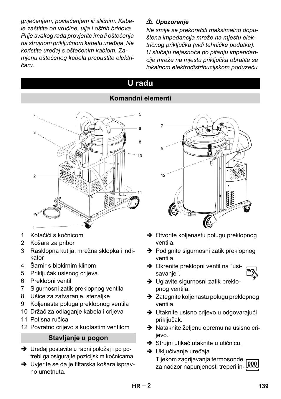 U radu | Karcher IVL 50-24-2 User Manual | Page 139 / 192
