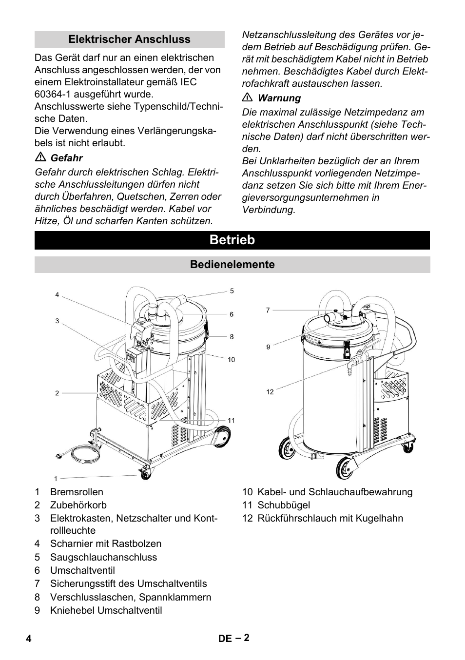 Betrieb | Karcher IVL 50-24-2 User Manual | Page 4 / 192