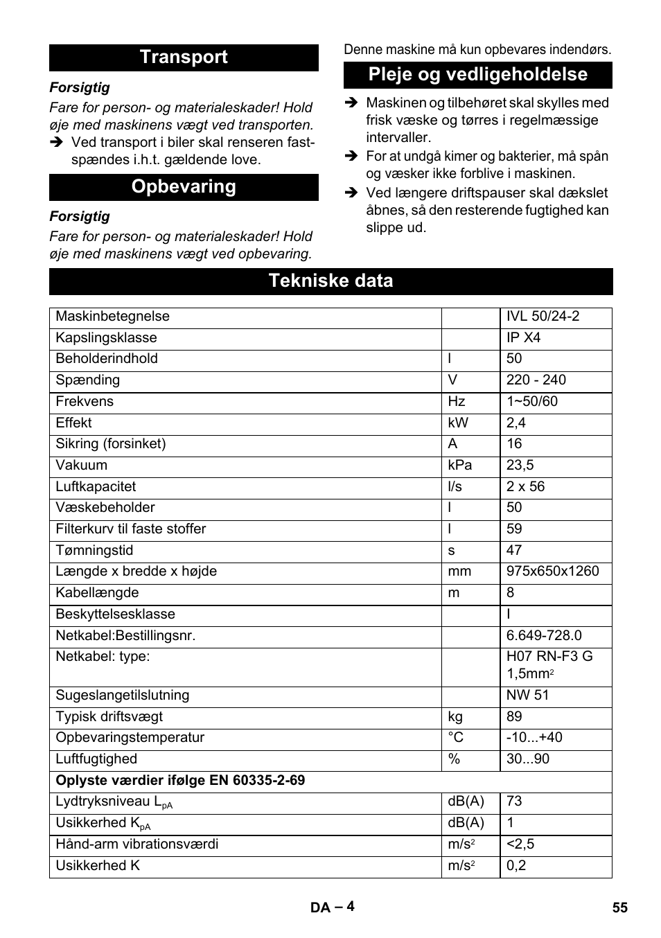 Karcher IVL 50-24-2 User Manual | Page 55 / 192