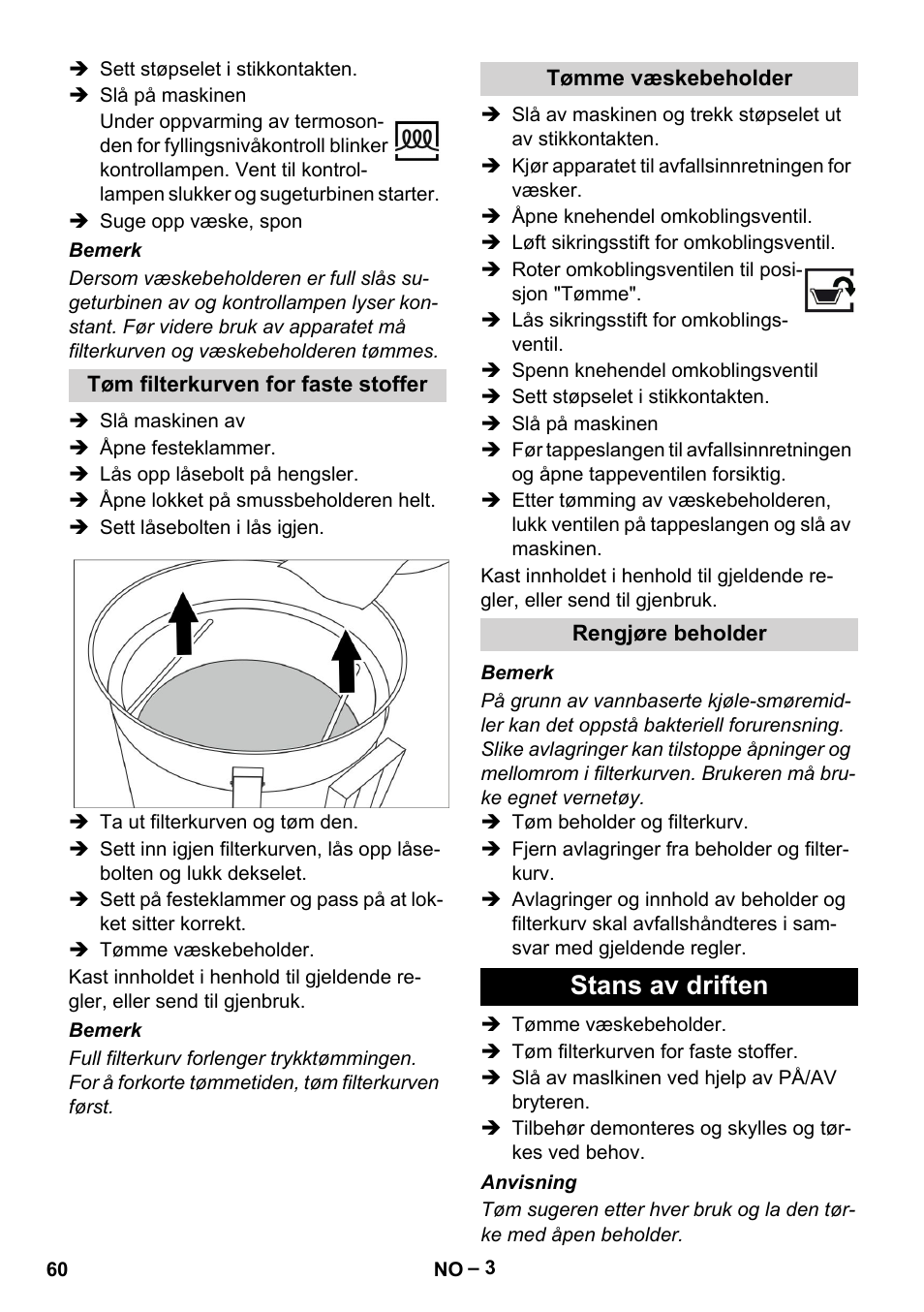 Stans av driften | Karcher IVL 50-24-2 User Manual | Page 60 / 192