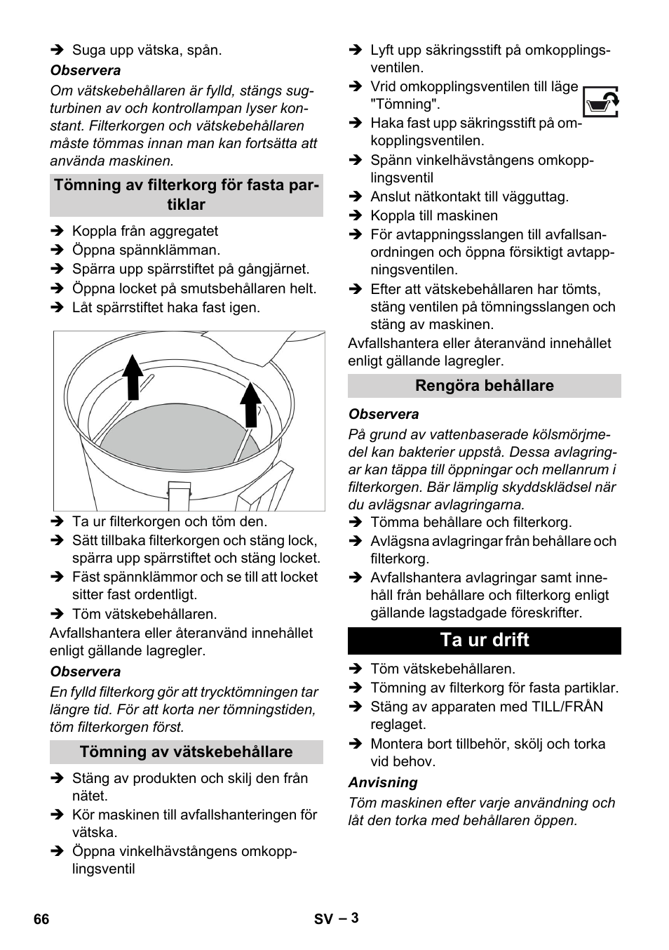 Ta ur drift | Karcher IVL 50-24-2 User Manual | Page 66 / 192