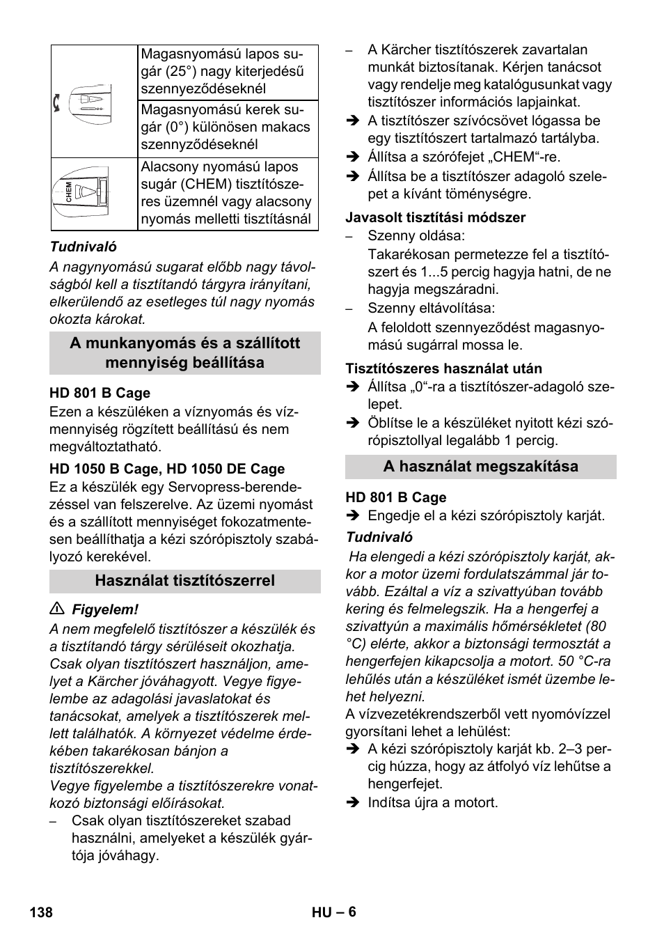 Karcher HD 1050 De Cage User Manual | Page 138 / 286
