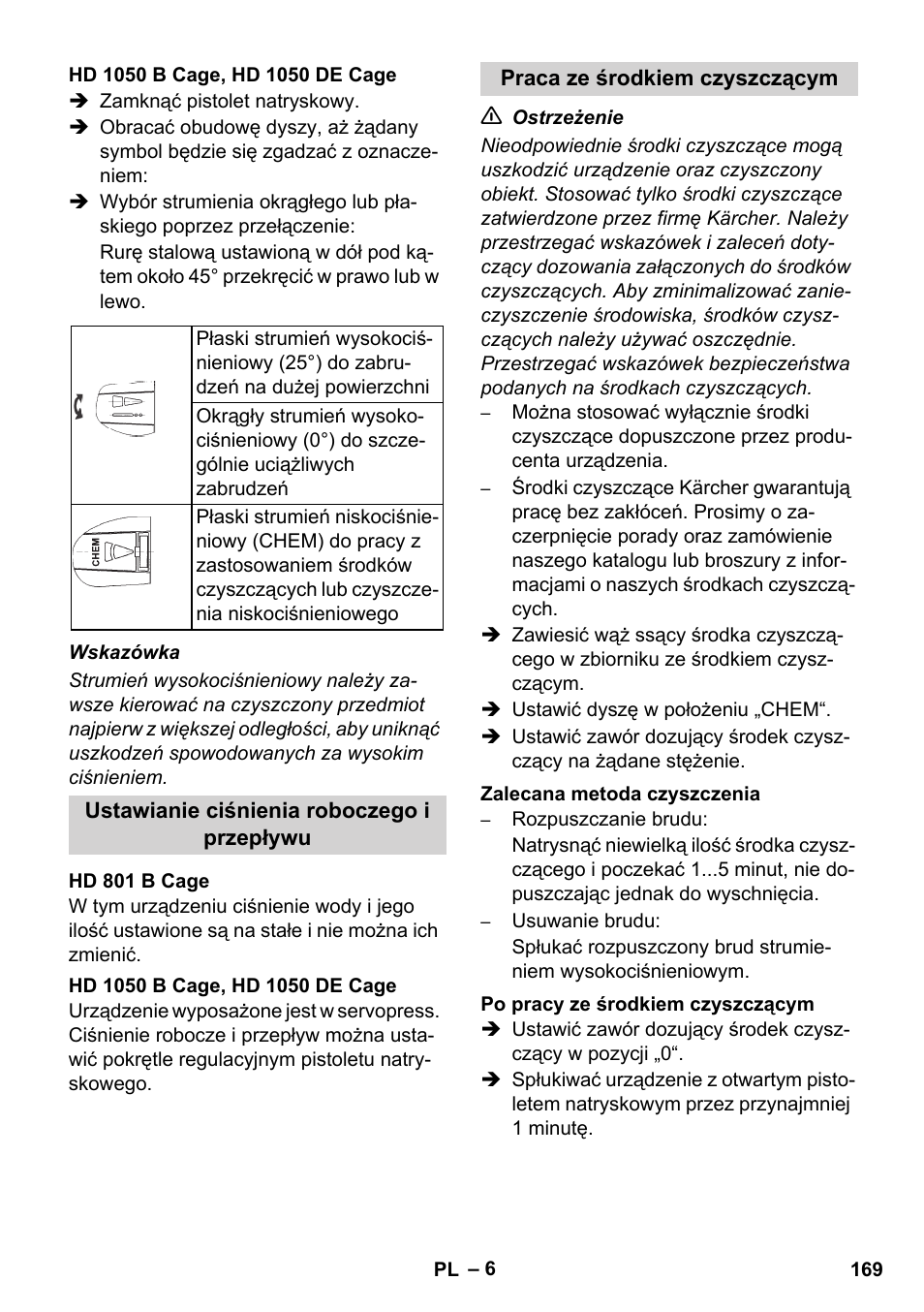 Karcher HD 1050 De Cage User Manual | Page 169 / 286