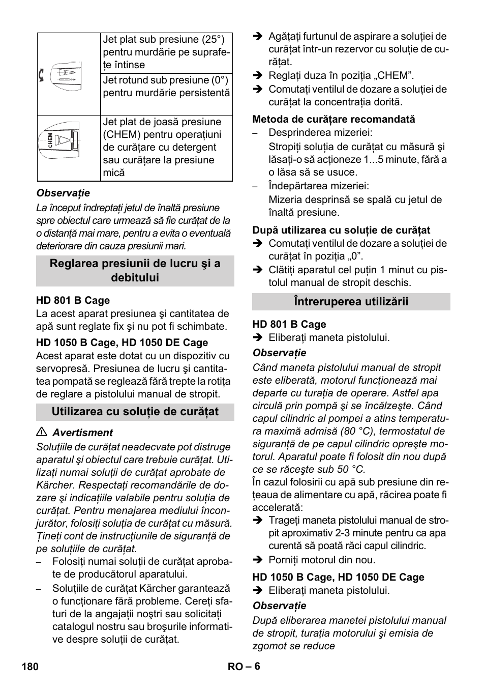 Karcher HD 1050 De Cage User Manual | Page 180 / 286