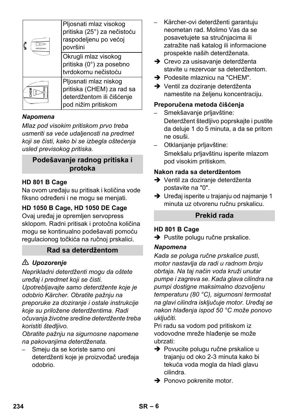 Karcher HD 1050 De Cage User Manual | Page 234 / 286