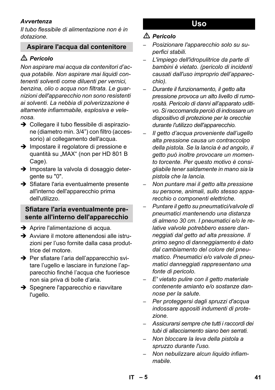 Karcher HD 1050 De Cage User Manual | Page 41 / 286