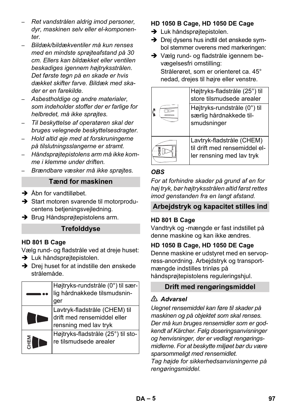 Karcher HD 1050 De Cage User Manual | Page 97 / 286