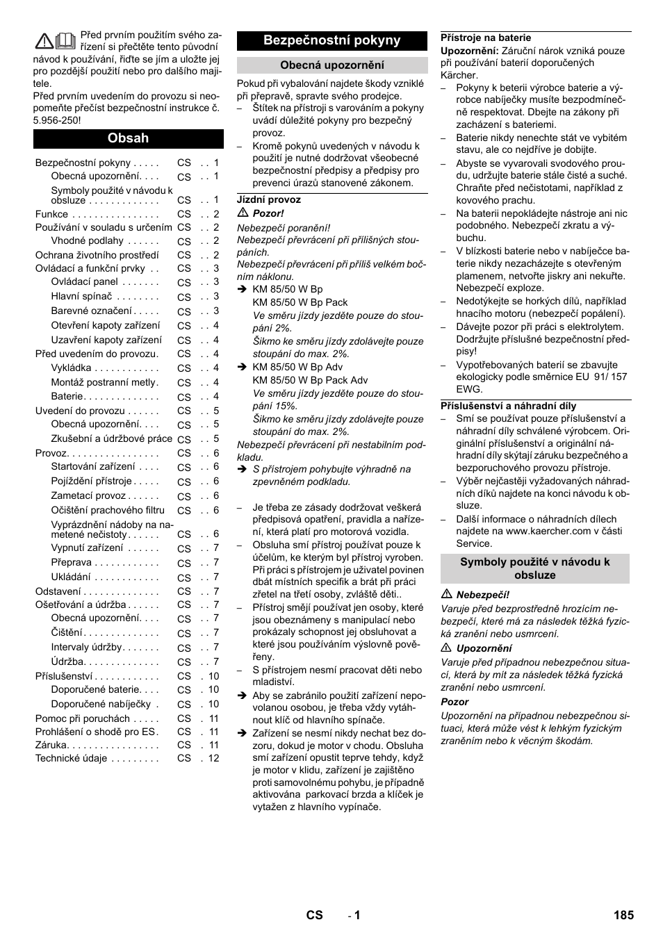 Karcher KM 85-50 W Bp Adv User Manual | Page 185 / 336