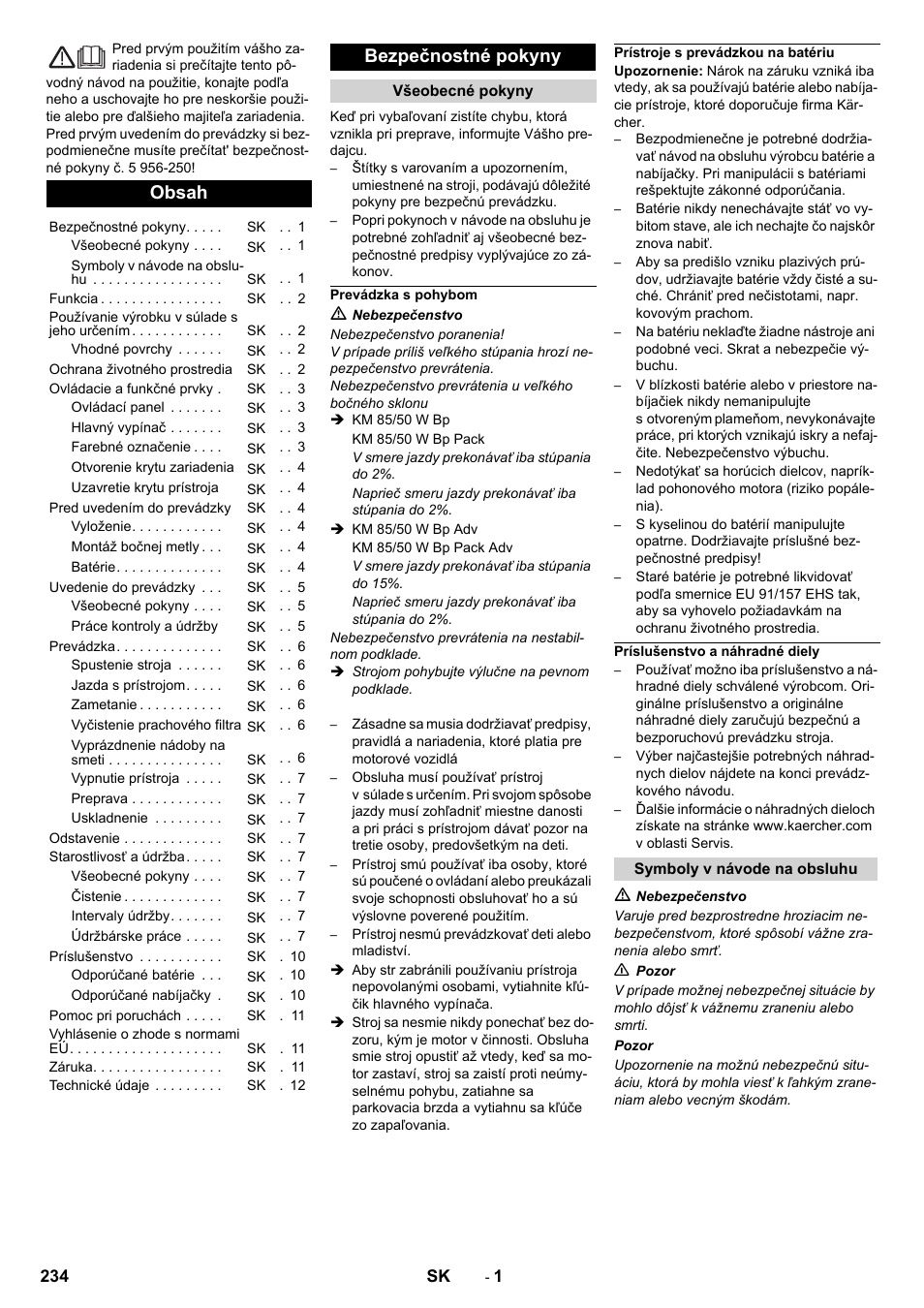 Karcher KM 85-50 W Bp Adv User Manual | Page 234 / 336