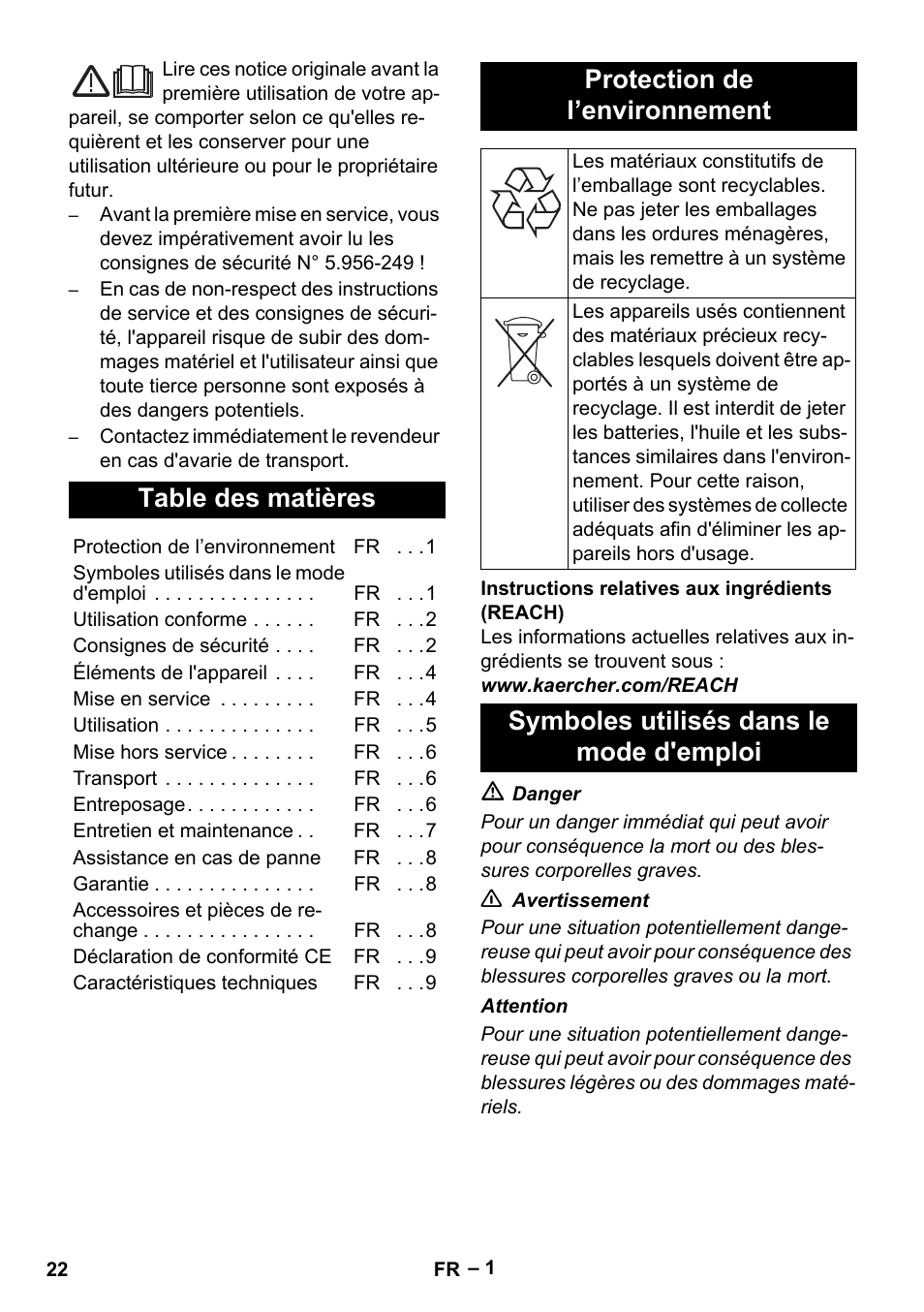 Karcher IV 60-30 M B1 User Manual | Page 22 / 260