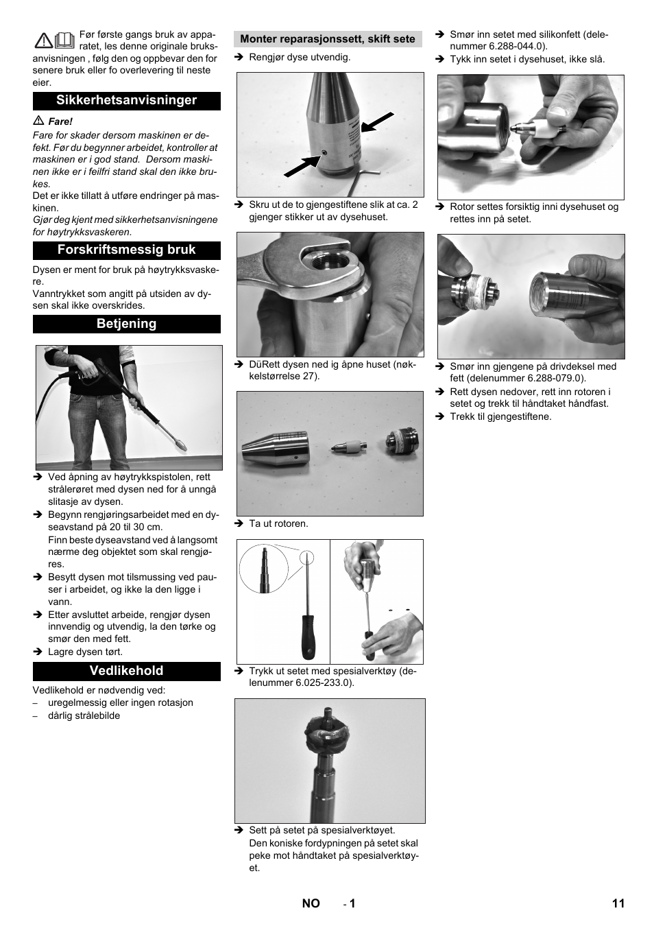 Norsk | Karcher HD 13-35 Pe User Manual | Page 11 / 32