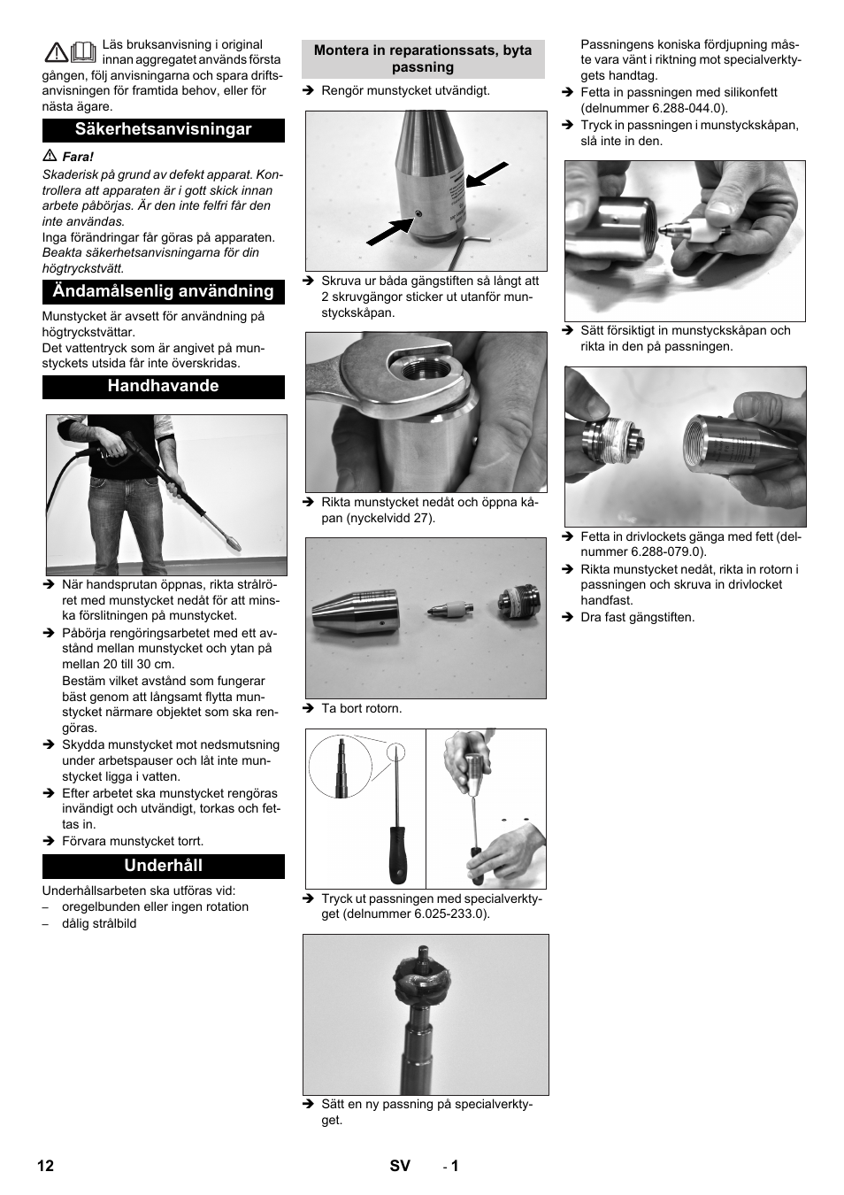 Svenska | Karcher HD 13-35 Pe User Manual | Page 12 / 32