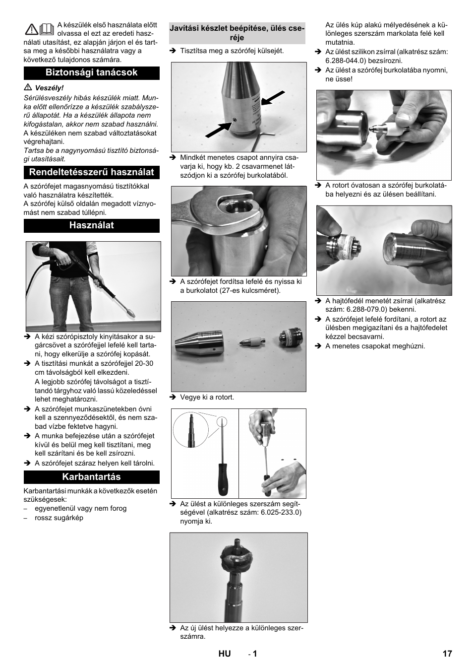 Magyar | Karcher HD 13-35 Pe User Manual | Page 17 / 32