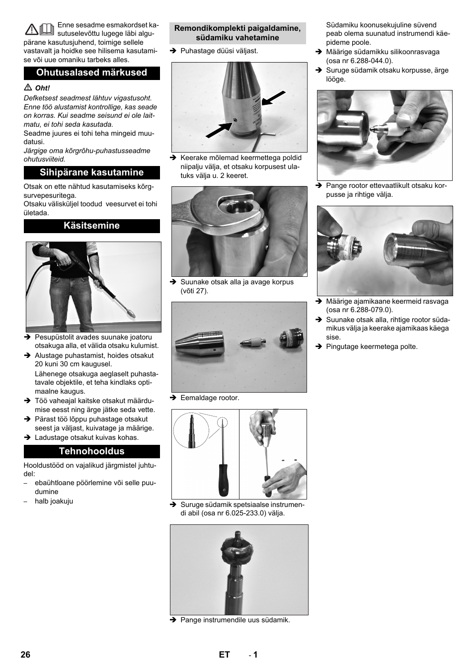 Eesti | Karcher HD 13-35 Pe User Manual | Page 26 / 32