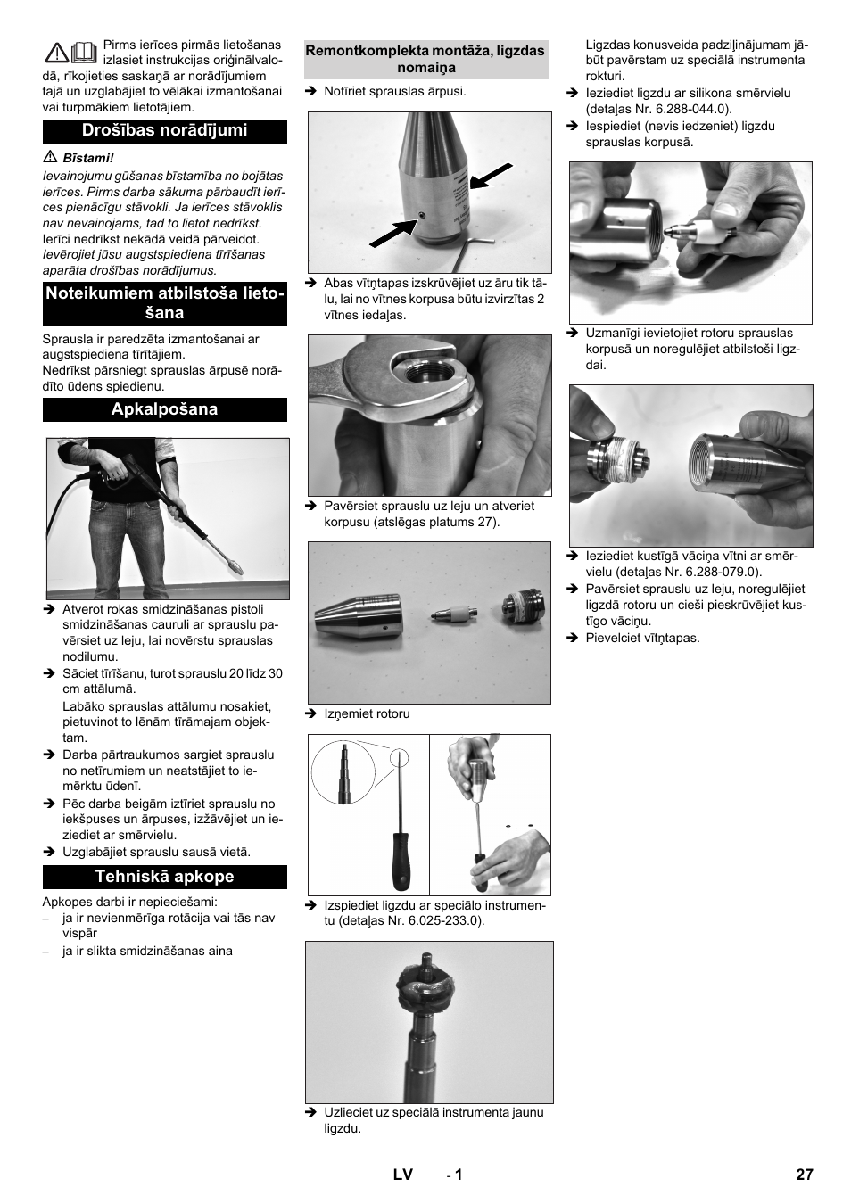 Latviešu | Karcher HD 13-35 Pe User Manual | Page 27 / 32