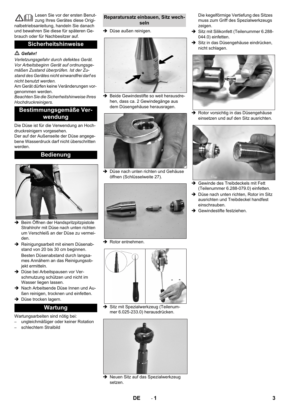 Deutsch | Karcher HD 13-35 Pe User Manual | Page 3 / 32