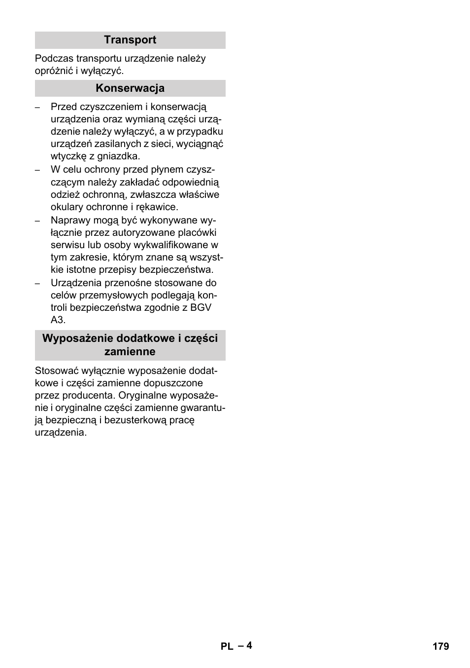 Karcher PC 100 M2 BIO User Manual | Page 179 / 232