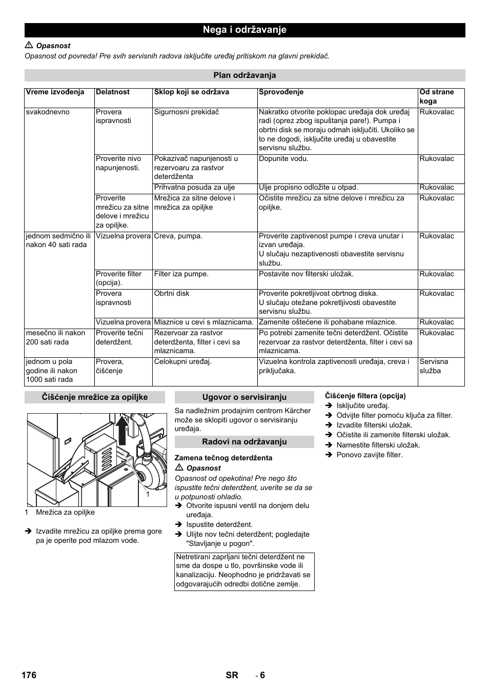 Nega i održavanje | Karcher PC 60-130 T User Manual | Page 176 / 220