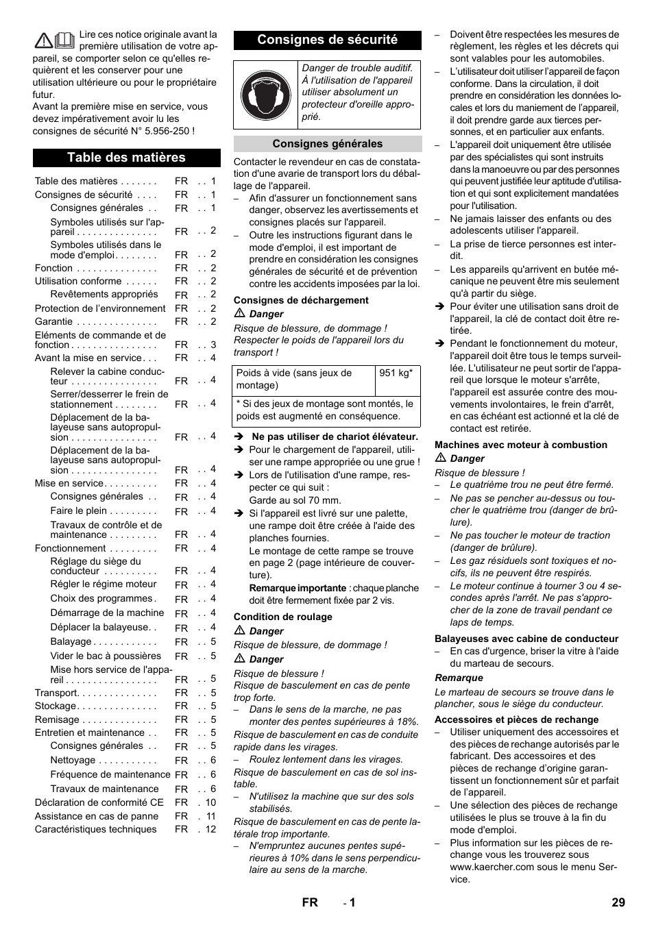 Karcher KM 130-300 D User Manual | Page 29 / 392