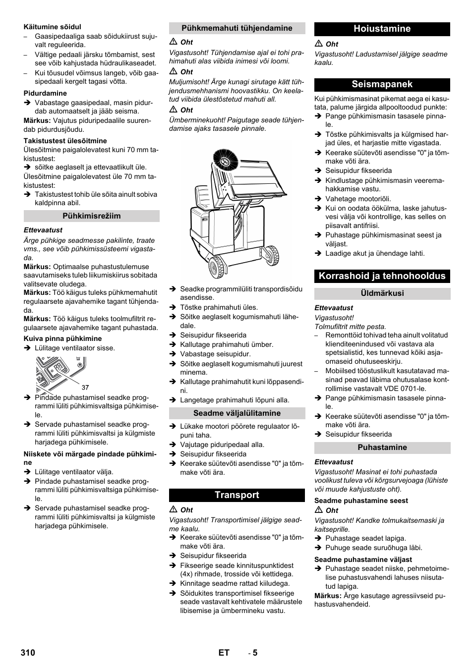 Karcher KM 130-300 D User Manual | Page 310 / 392