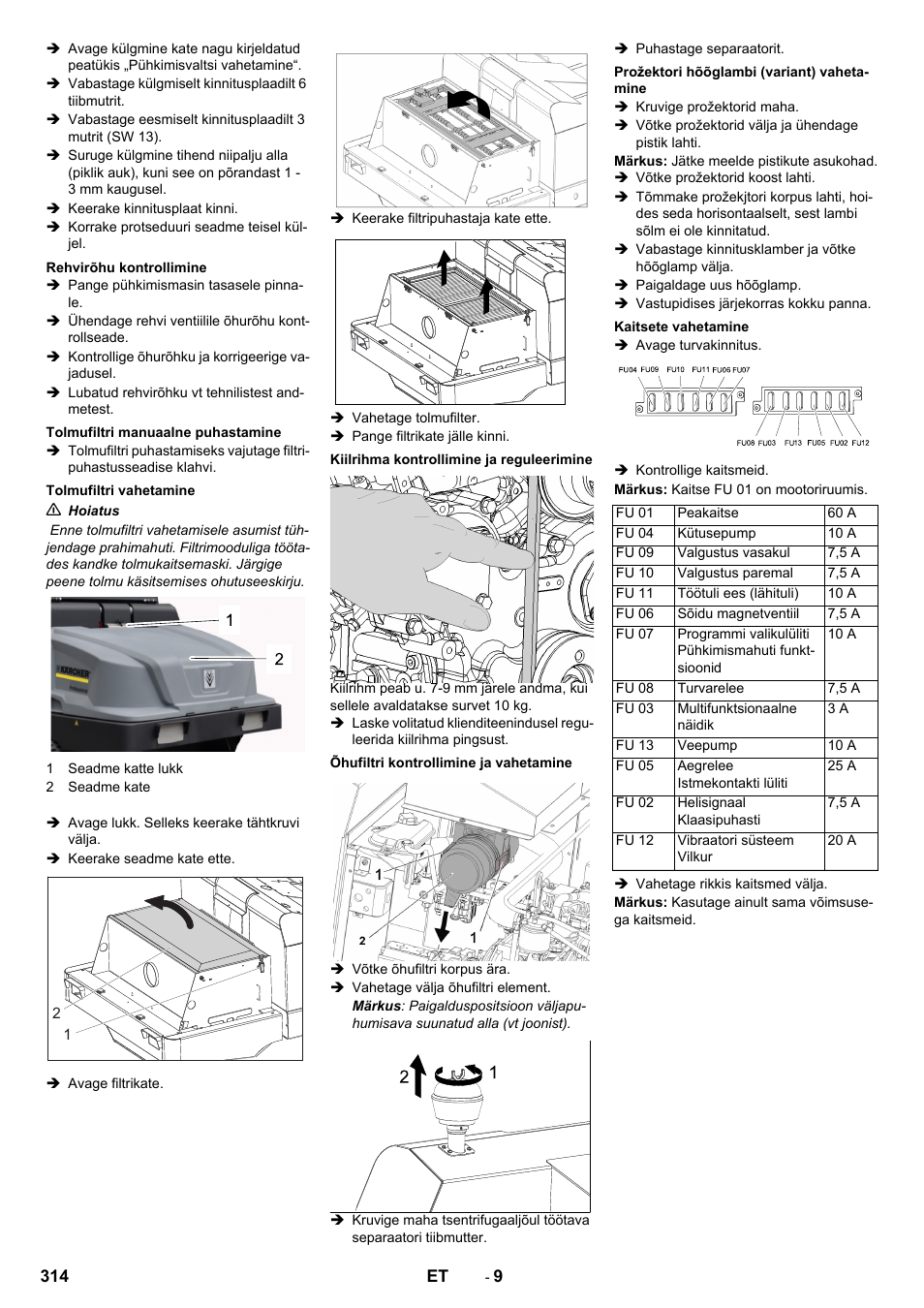 Karcher KM 130-300 D User Manual | Page 314 / 392