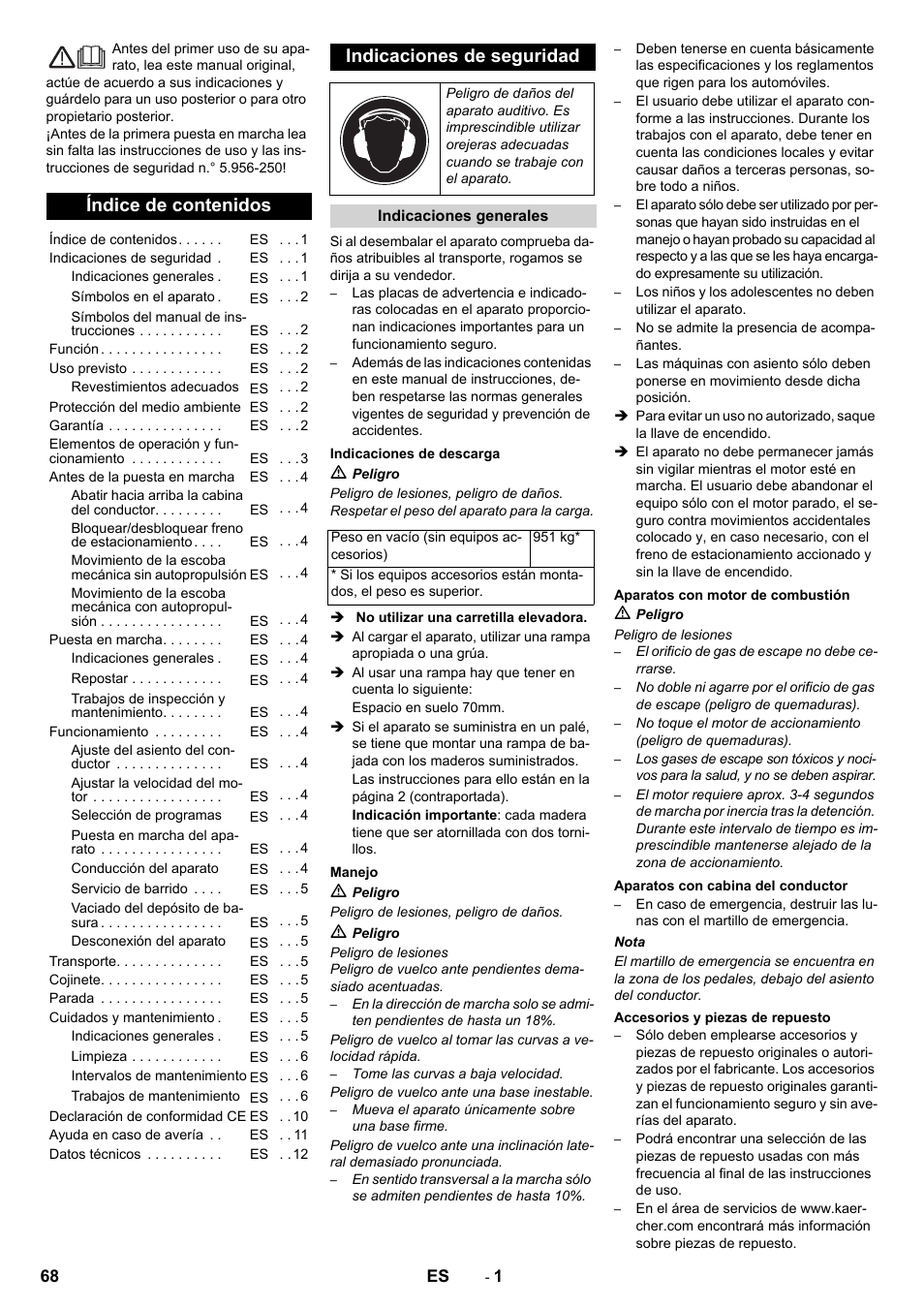 Karcher KM 130-300 D User Manual | Page 68 / 392