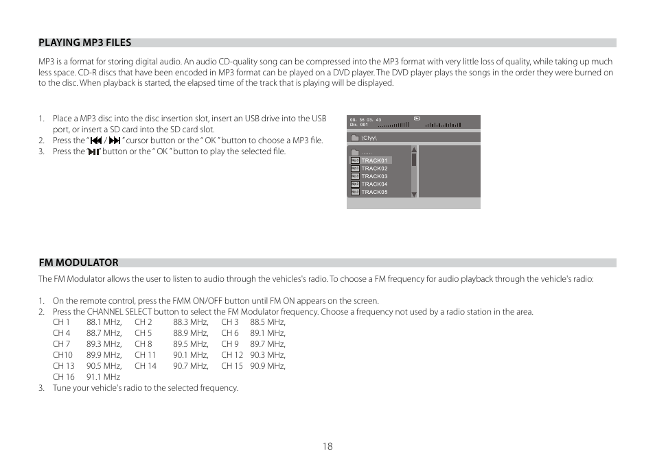 Audiovox AVXMTG10U User Manual | Page 20 / 28