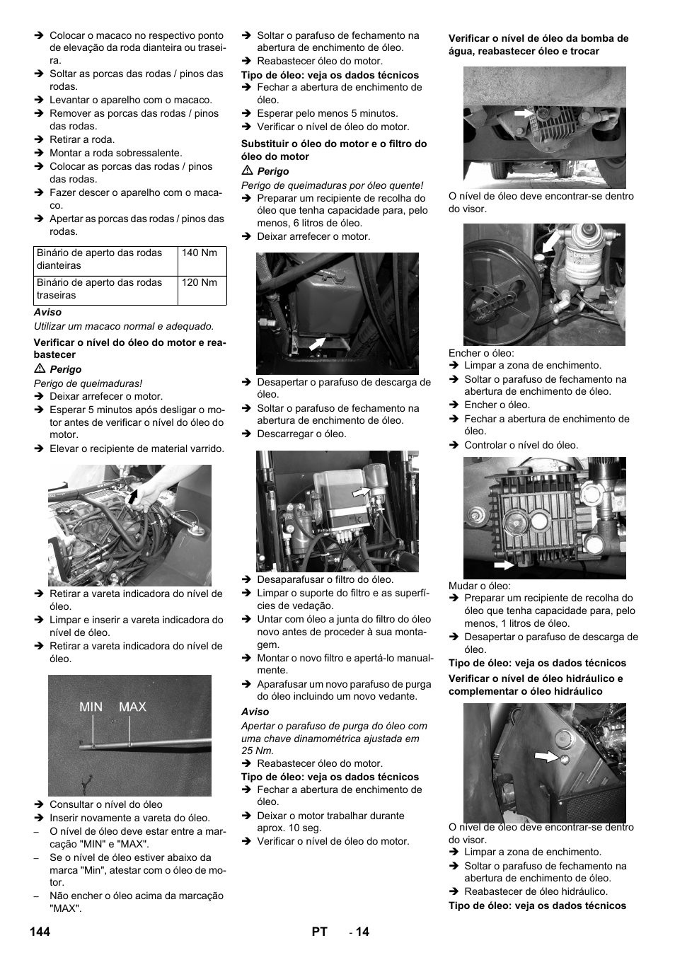 Verificar o nível do óleo do motor e reabastecer | Karcher ICC 2 D ECO 2SB STAGE IIIa User Manual | Page 144 / 328